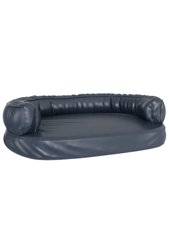 Ergonomický molitanový pelíšek pro psy modrý 88x65cm umělá kůže