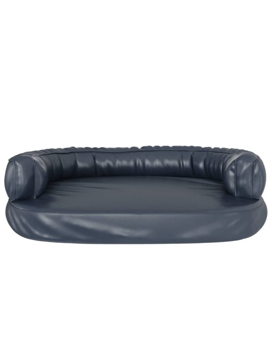 Ergonomický molitanový pelíšek pro psy modrý 88x65cm umělá kůže