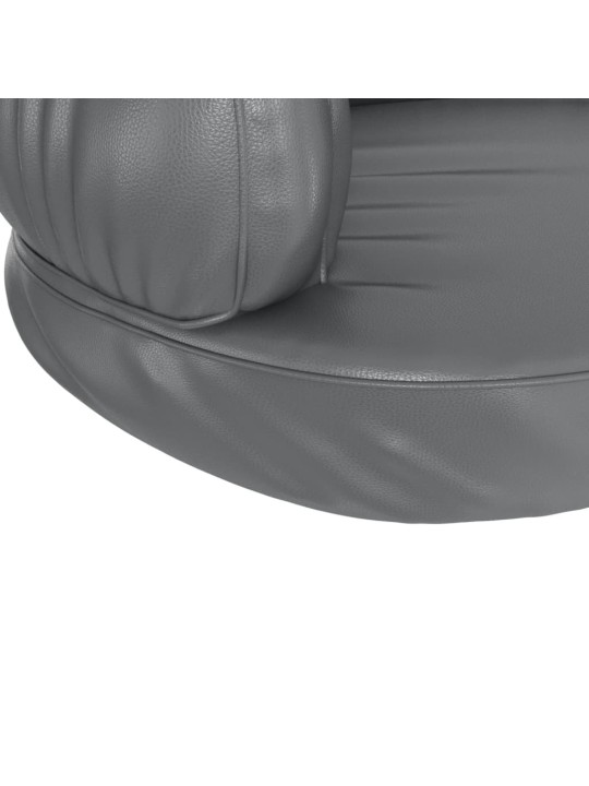 Ergonomický molitanový pelíšek pro psy šedý 75x53 cm umělá kůže