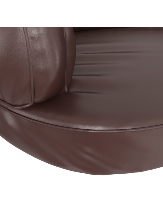 Ergonomický molitanový pelíšek pro psy hnědý 88x65cm umělá kůže