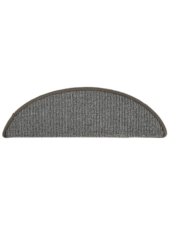 Kobercové nášlapy na schody 15 ks šedé 56 x 17 x 3 cm