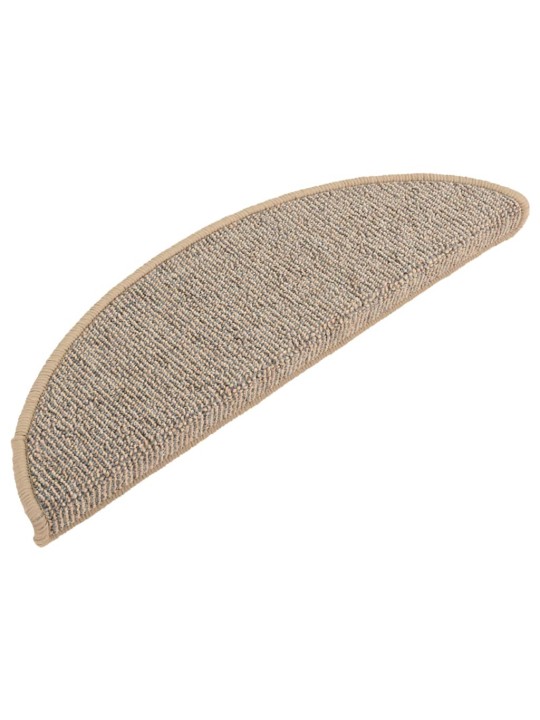 Kobercové nášlapy na schody 15 ks hnědé 56 x 17 x 3 cm