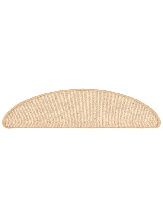 Kobercové nášlapy na schody 15 ks krémové 56 x 17 x 3 cm