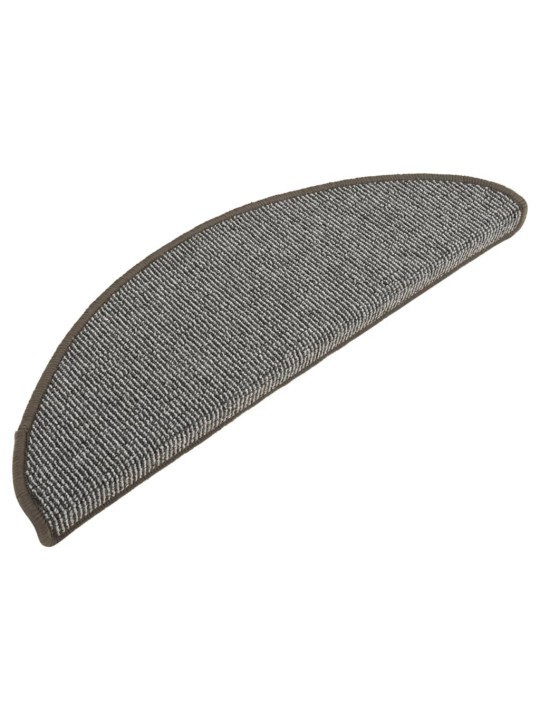 Kobercové nášlapy na schody 15 ks šedé 65 x 21 x 4 cm