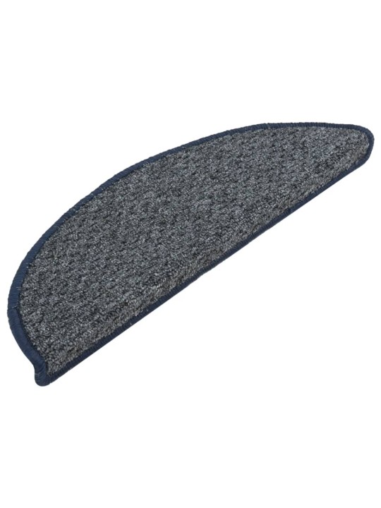 Kobercové nášlapy na schody 15 ks tmavě modré 56x17x3 cm