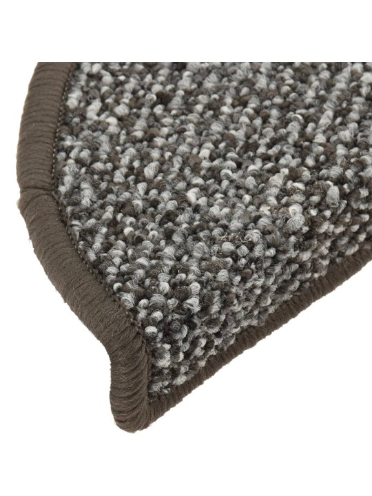 Kobercové nášlapy na schody 15 ks antracitové 56x17x3 cm