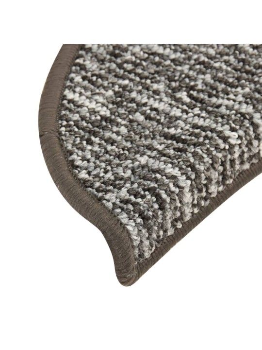 Kobercové nášlapy na schody 15 ks antracitové 56x17x3 cm