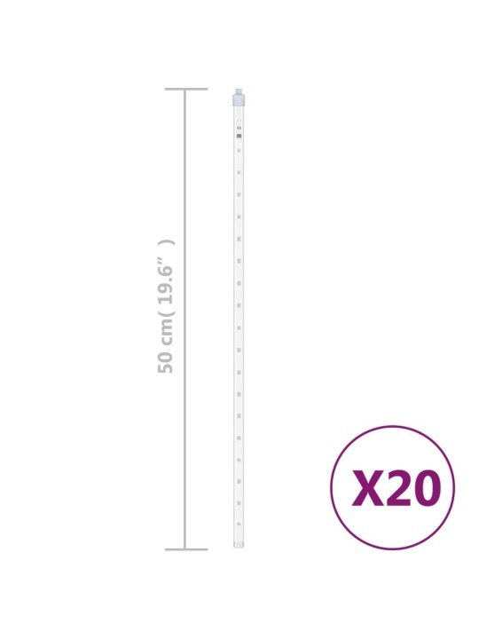Padající světla 20 ks 50 cm studená bílá 720 led dovnitř i ven