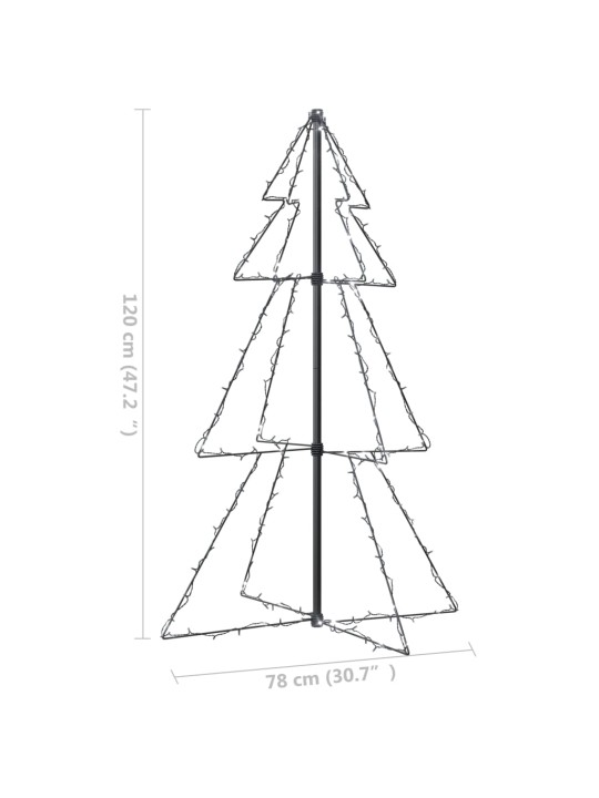 Vánoční stromek kužel 160 LED diod dovnitř i ven 78 x 120 cm