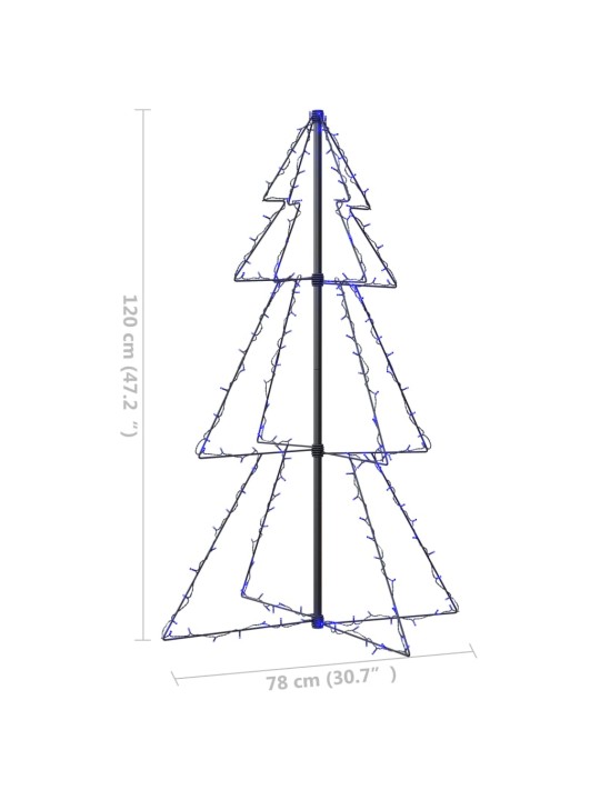 Vánoční stromek kužel 160 LED diod dovnitř i ven 78 x 120 cm