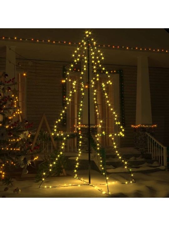 Vánoční stromek kužel 240 LED diod dovnitř i ven 118 x 180 cm