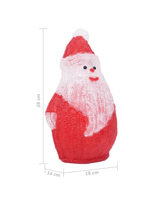 Vánoční akrylový Santa s LED vnitřní i venkovní 28 cm