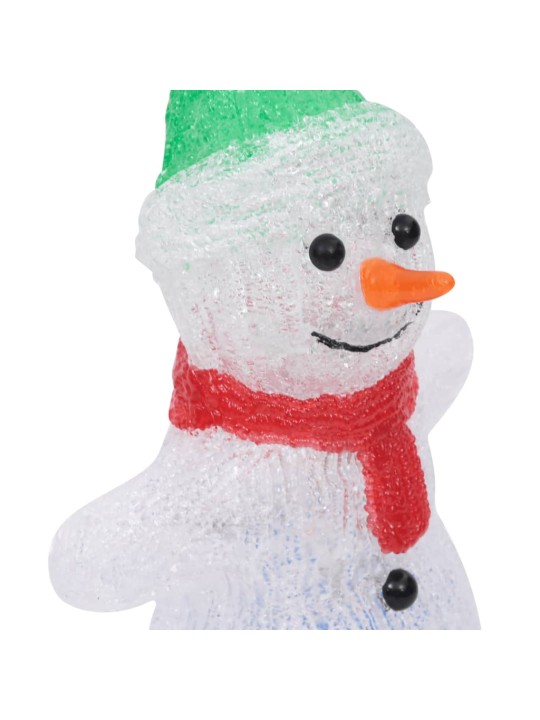 Vánoční akrylový sněhulák s LED vnitřní i venkovní 30 cm