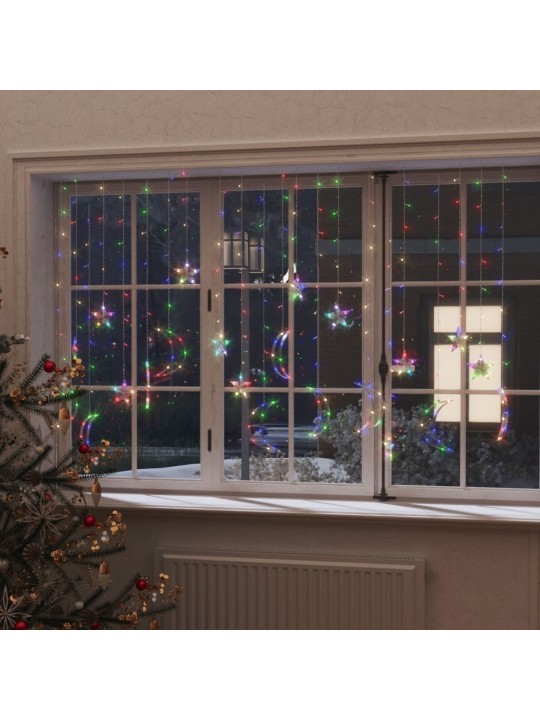Pohádková světla hvězda a měsíc ovladač 345 LED barevná