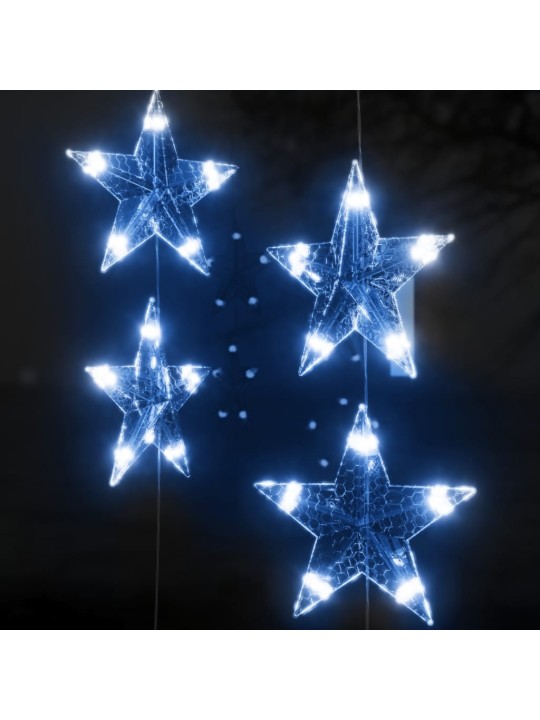Světelný závěs hvězdičky 200 LED modré světlo 8 funkcí