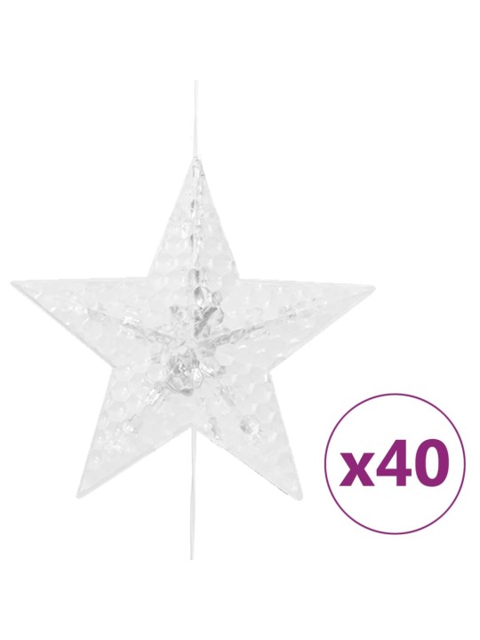 Světelný závěs hvězdičky 200 LED pestrobarevné světlo 8 funkcí