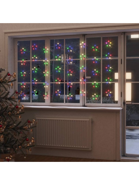 Světelný závěs hvězdičky 200 LED pestrobarevné světlo 8 funkcí