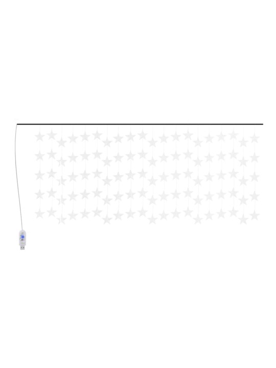 Světelný závěs hvězdičky 500 LED modré světlo 8 funkcí