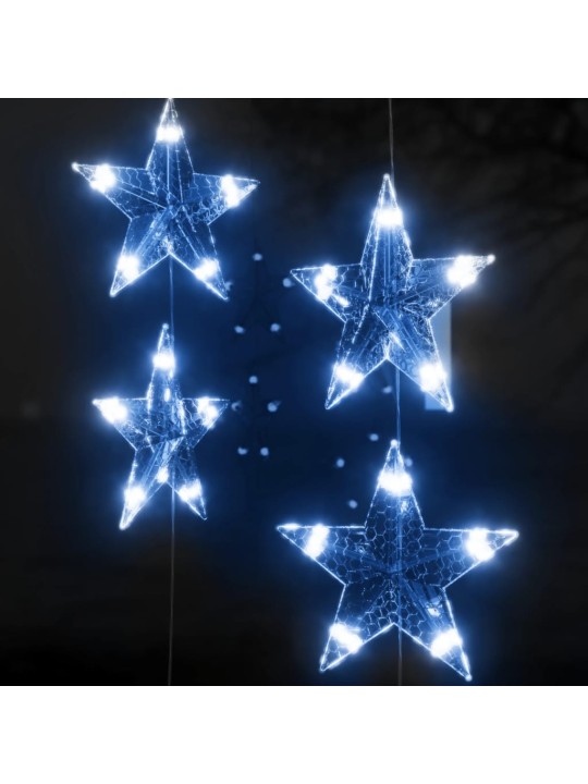 Světelný závěs hvězdičky 500 LED modré světlo 8 funkcí