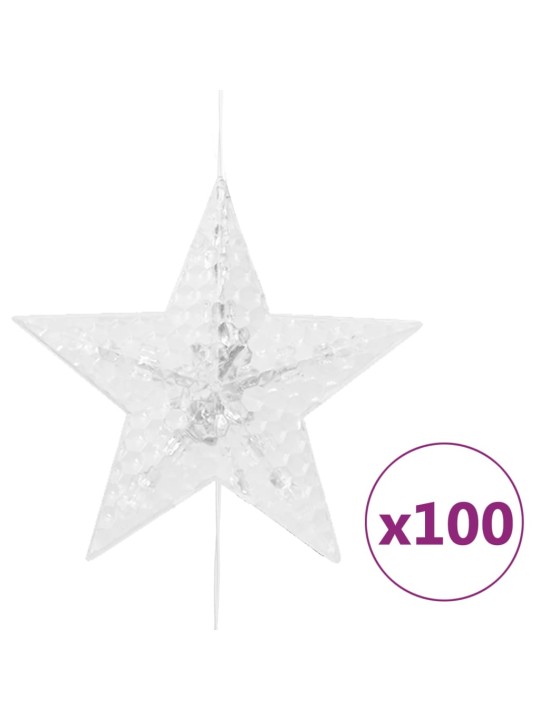 Světelný závěs hvězdičky 500 LED modré světlo 8 funkcí
