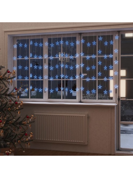 Světelný závěs hvězdičky 500 LED modré světlo 8 funkcí
