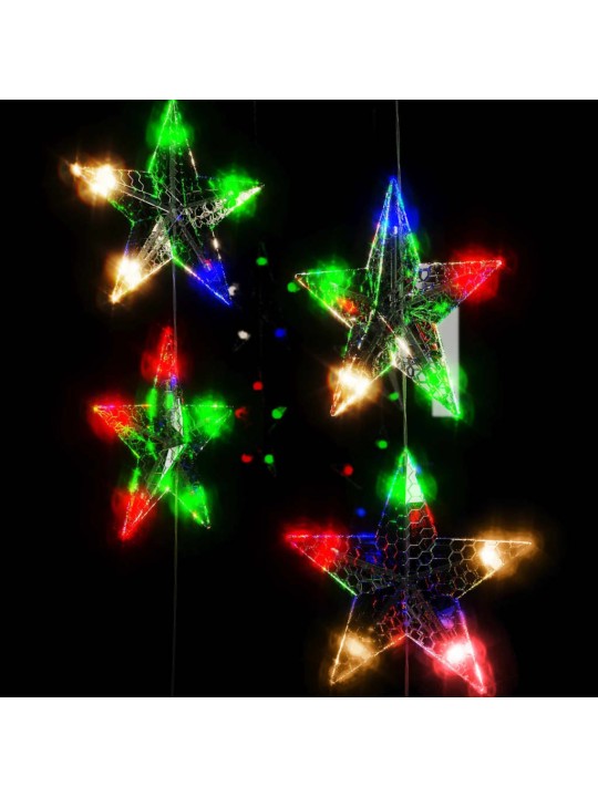 Světelný závěs hvězdičky 500 LED pestrobarevné světlo 8 funkcí