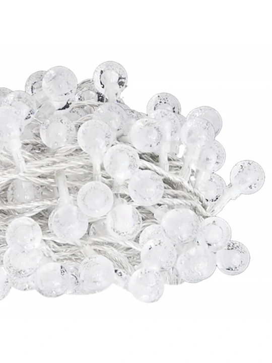 Světelný řetěz kulaté žárovky 40m 400 LED studený bílý 8 funkcí