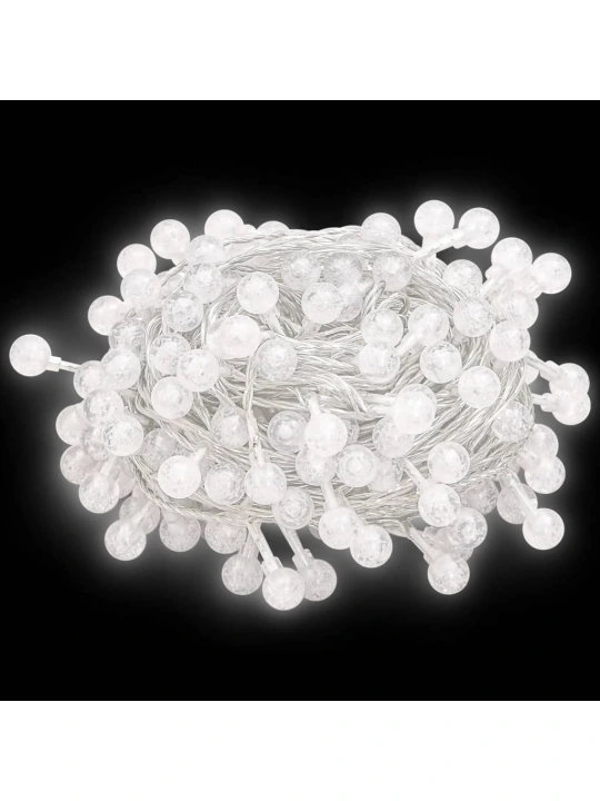 Světelný řetěz kulaté žárovky 40m 400 LED studený bílý 8 funkcí