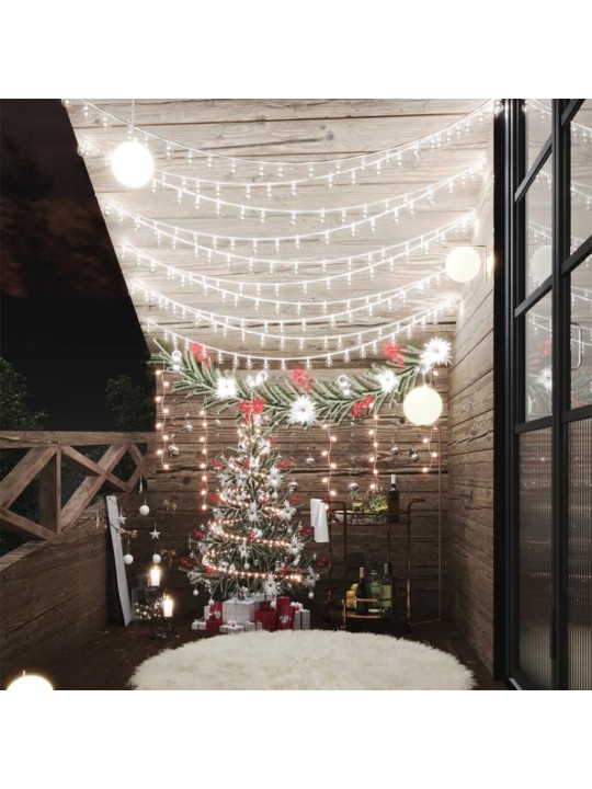 Světelný řetěz kulaté žárovky 40m 400 LED studený bílý 8 funkcí