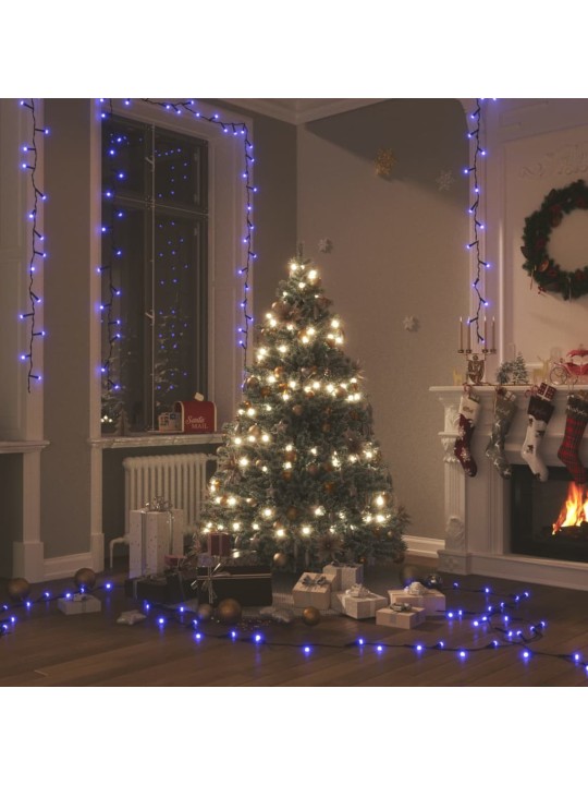 Světelný řetěz se 400 LED modrý 40 m 8 světelných efektů