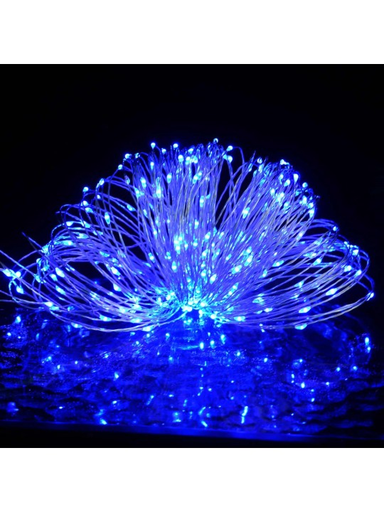 Světelný řetěz s mikro LED 40 m 400 LED modrý 8 funkcí