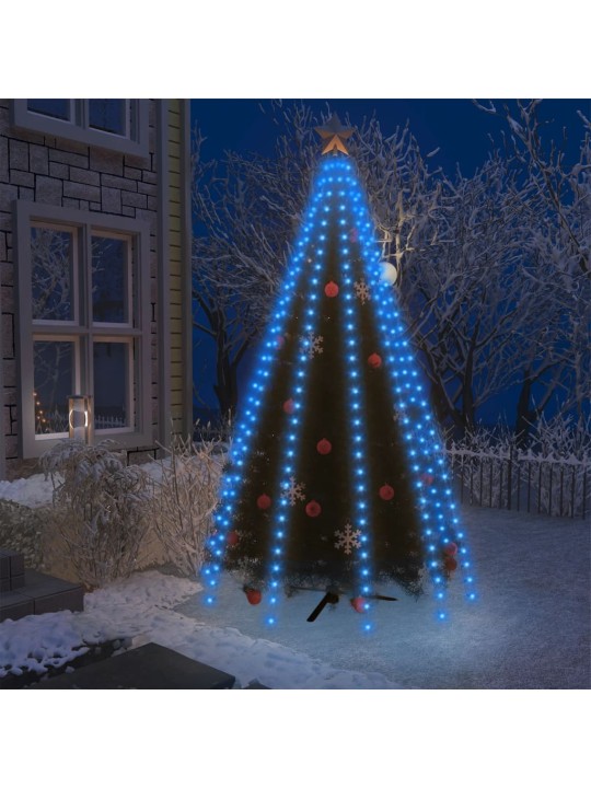 Světelná síť na vánoční stromek 250 modrých LED diod 250 cm