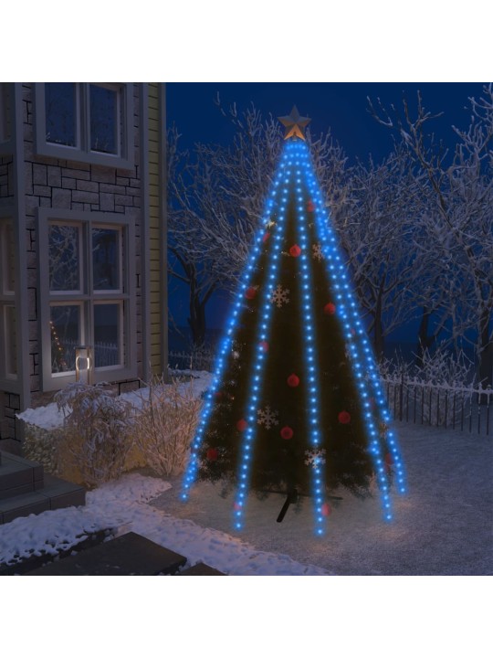 Světelná síť na vánoční stromek 400 modrých LED diod 400 cm