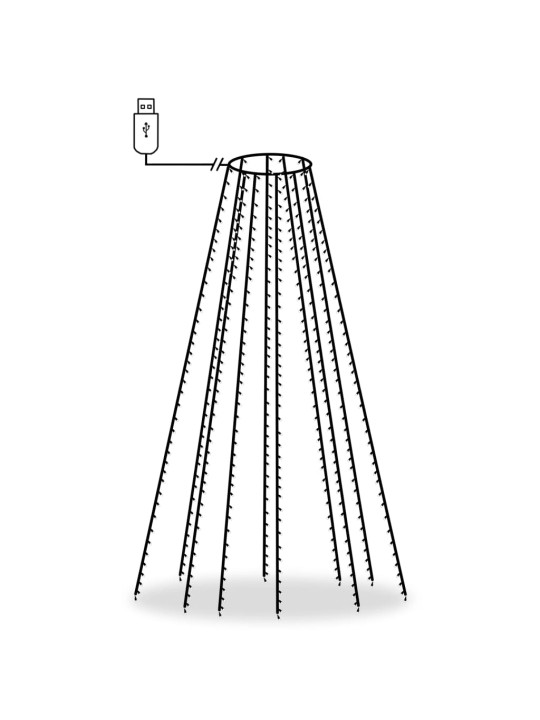 Světýlka na stromeček 500 modrých LED 500 cm dovnitř i ven