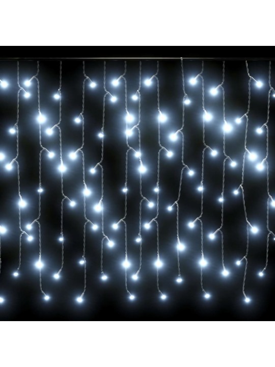 LED světelný závěs rampouchy 10 m 400 LED studený bílý 8 funkcí