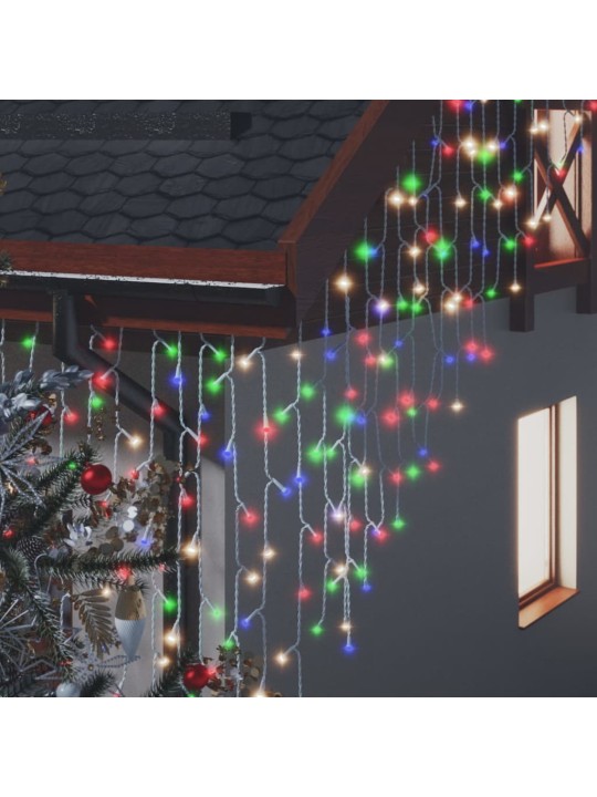 LED světelný závěs rampouchy 10m 400 LED pestrobarevný 8 funkcí