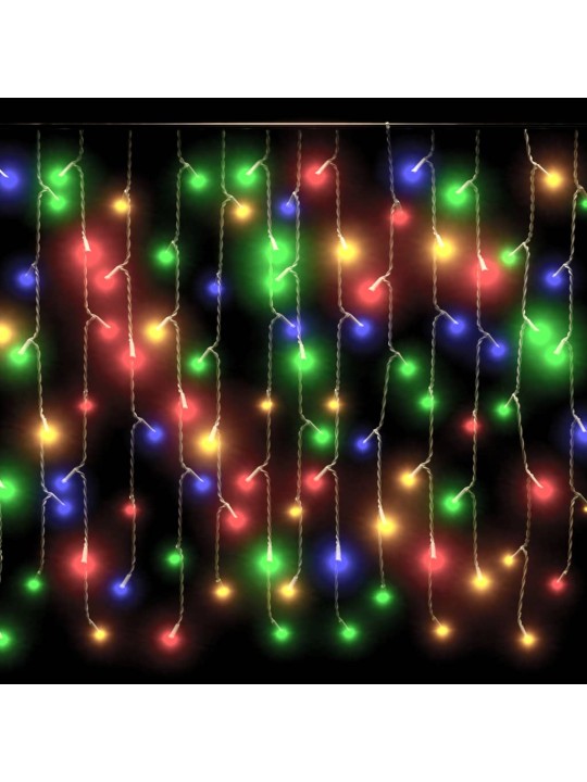 LED světelný závěs rampouchy 10m 400 LED pestrobarevný 8 funkcí