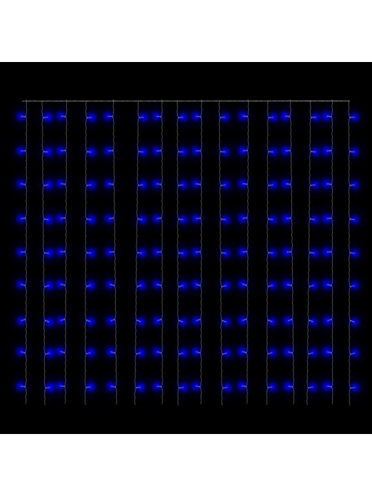 Světelný závěs 3 x 3 m 300 LED diod modré světlo 8 funkcí