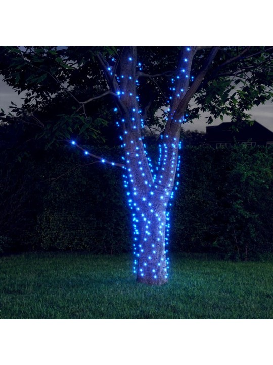 Solární světelné řetězy 5 ks 5 x 200 LED modré dovnitř i ven