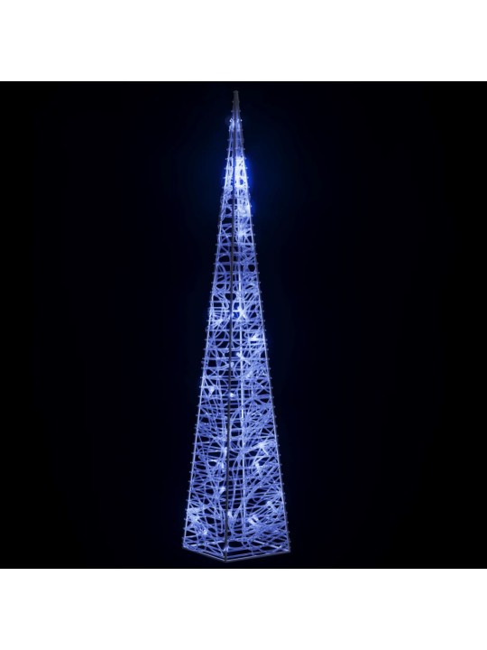 Akrylový dekorativní světelný LED kužel modrý 60 cm