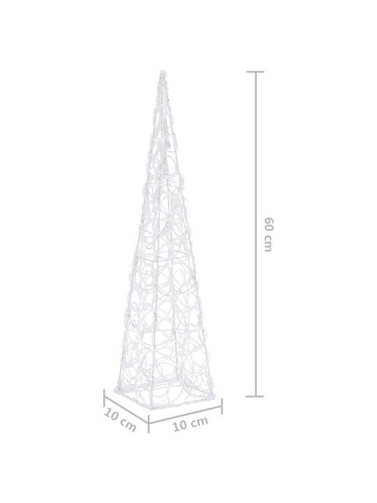 Akrylový dekorativní světelný LED kužel modrý 60 cm
