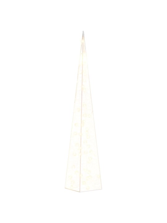 Akrylový dekorativní světelný LED kužel teplý bílý 90 cm