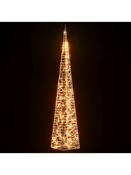 Akrylový dekorativní světelný LED kužel teplý bílý 90 cm