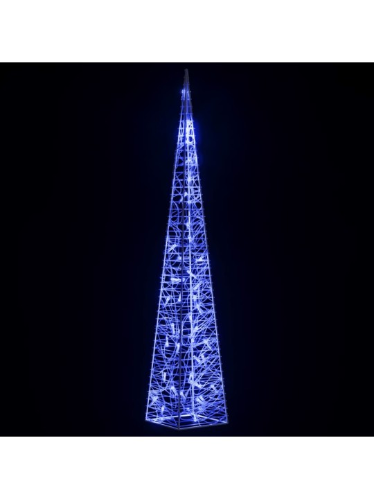 Akrylový dekorativní světelný LED kužel modrý 90 cm