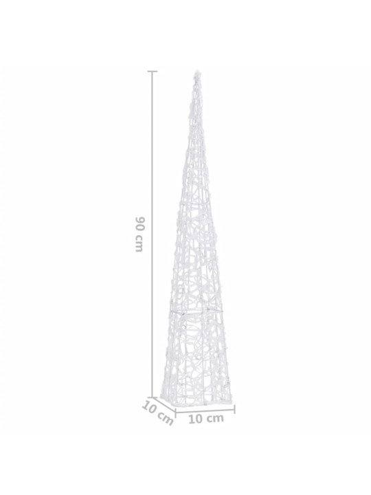 Akrylový dekorativní světelný LED kužel vícebarevný 90 cm