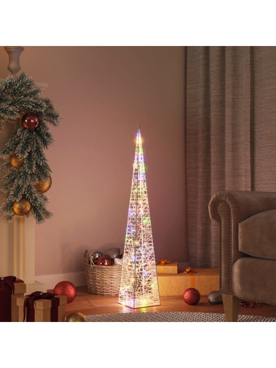Akrylový dekorativní světelný LED kužel vícebarevný 90 cm