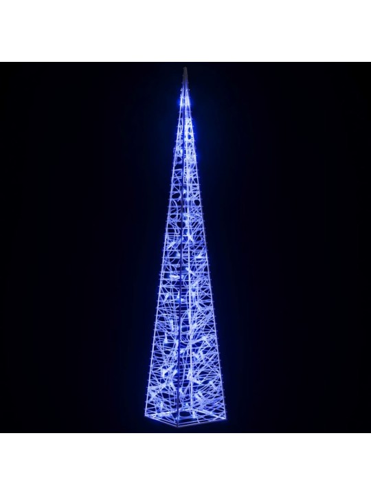 Akrylový dekorativní světelný LED kužel modrý 120 cm