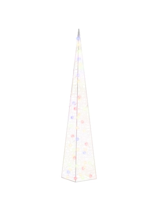 Akrylový dekorativní světelný LED kužel vícebarevný 120 cm