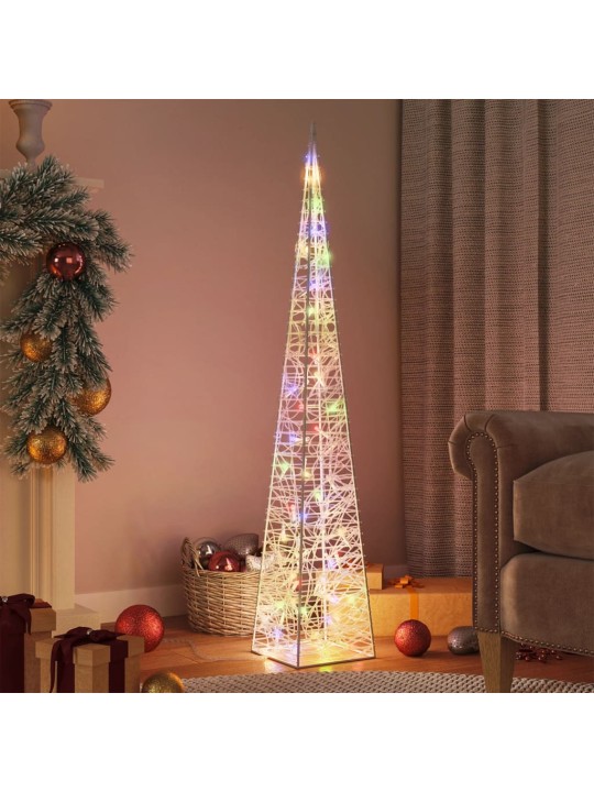 Akrylový dekorativní světelný LED kužel vícebarevný 120 cm