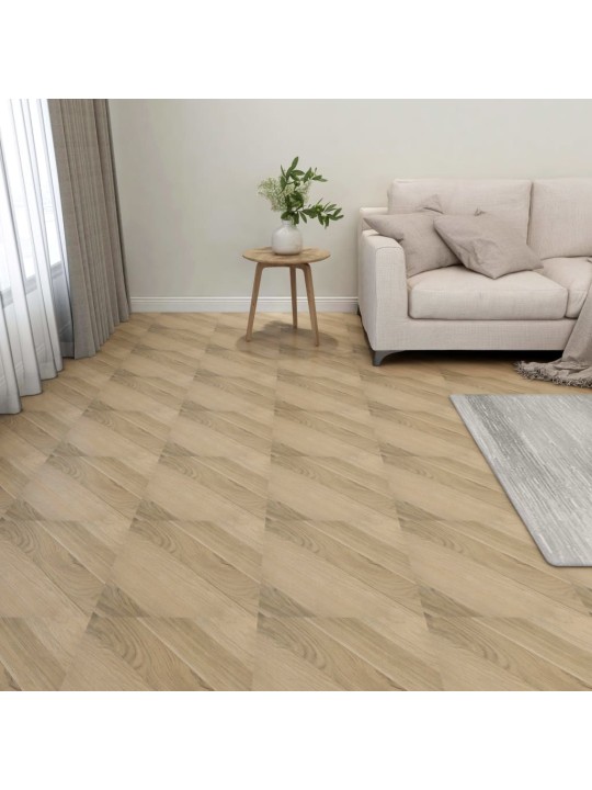 Samolepicí podlahové desky 20 ks PVC 1,86 m² hnědé pruhované